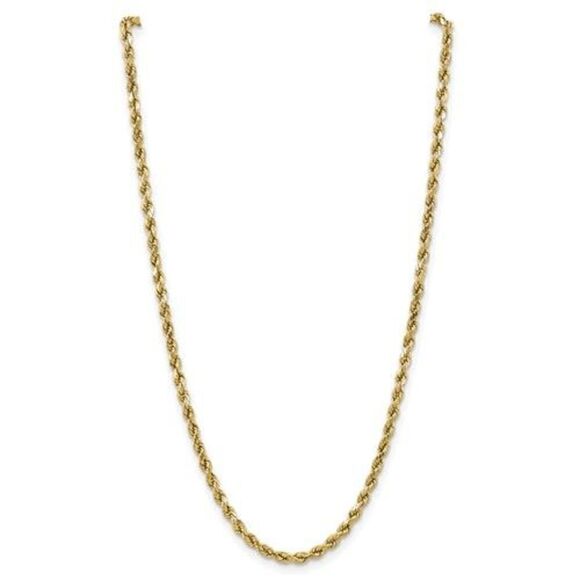 10k Gold 20 inch Diamond-Cut Rope Chain - Picture 4 of 5